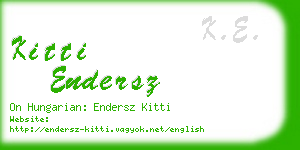 kitti endersz business card